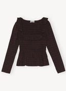 Ganni - Blouse - Marron - Femme
