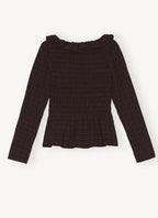 Ganni - Blusa - Marrón - Mujer