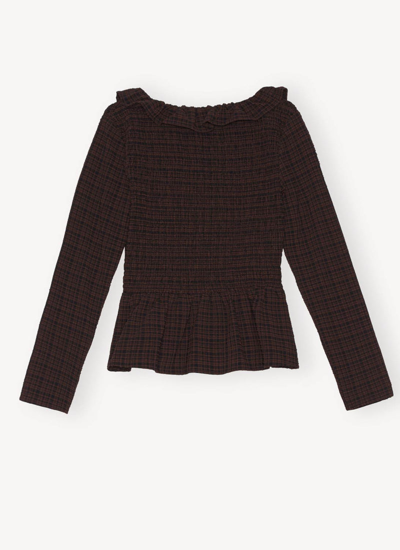 Ganni - Blouse - Marron - Femme