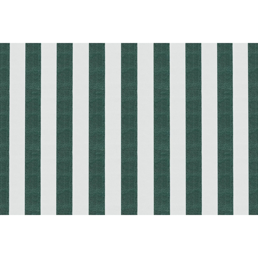 Canapé 2 Places Modulable - Tissu Extérieur À Rayures - Blanc Et Vert Foncé