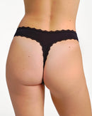 String menstruel noir en dentelle