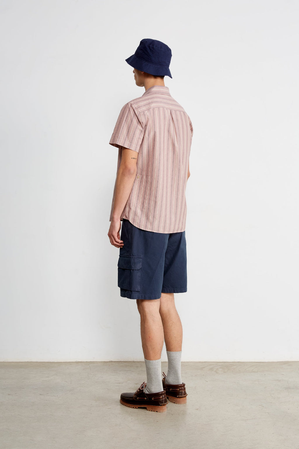 Chemise Manches Courtes Stripes Plum