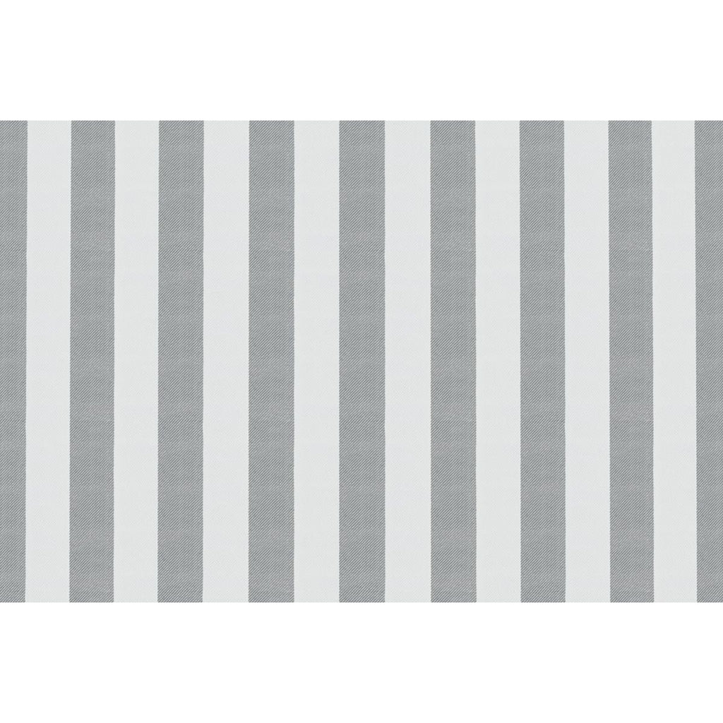 Canapé 3 Places Modulable - Tissu Extérieur À Rayures - Blanc Et Gris