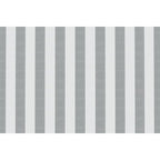 Canapé 3 Places Modulable - Tissu Extérieur À Rayures - Blanc Et Gris