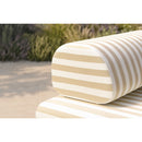 Méridienne Modulable - Tissu Extérieur À Rayures, Blanc Et Beige