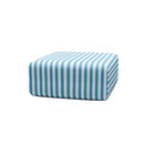 Pouf Modulable - Tissu Extérieur À Rayures, Blanc Et Bleu