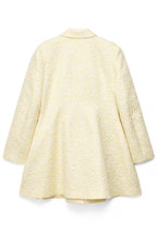 Robe Courte Trapèze Structurée Jaune