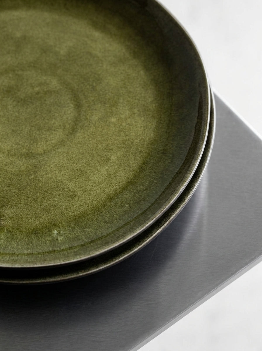 Pure - Lot De 2 Assiettes - L - Grès - Vert