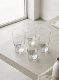 Feast - Sæt Med 4 Glas - Kaliglas - Sandblæste Striber