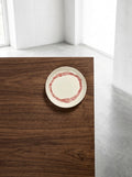 Feast - Lot De 4 Assiettes - XS - Grès - Blanc Stripes Rouge