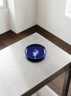 Feast - Set di 4 piatti - XS - Grès - Blu scuro e bianco