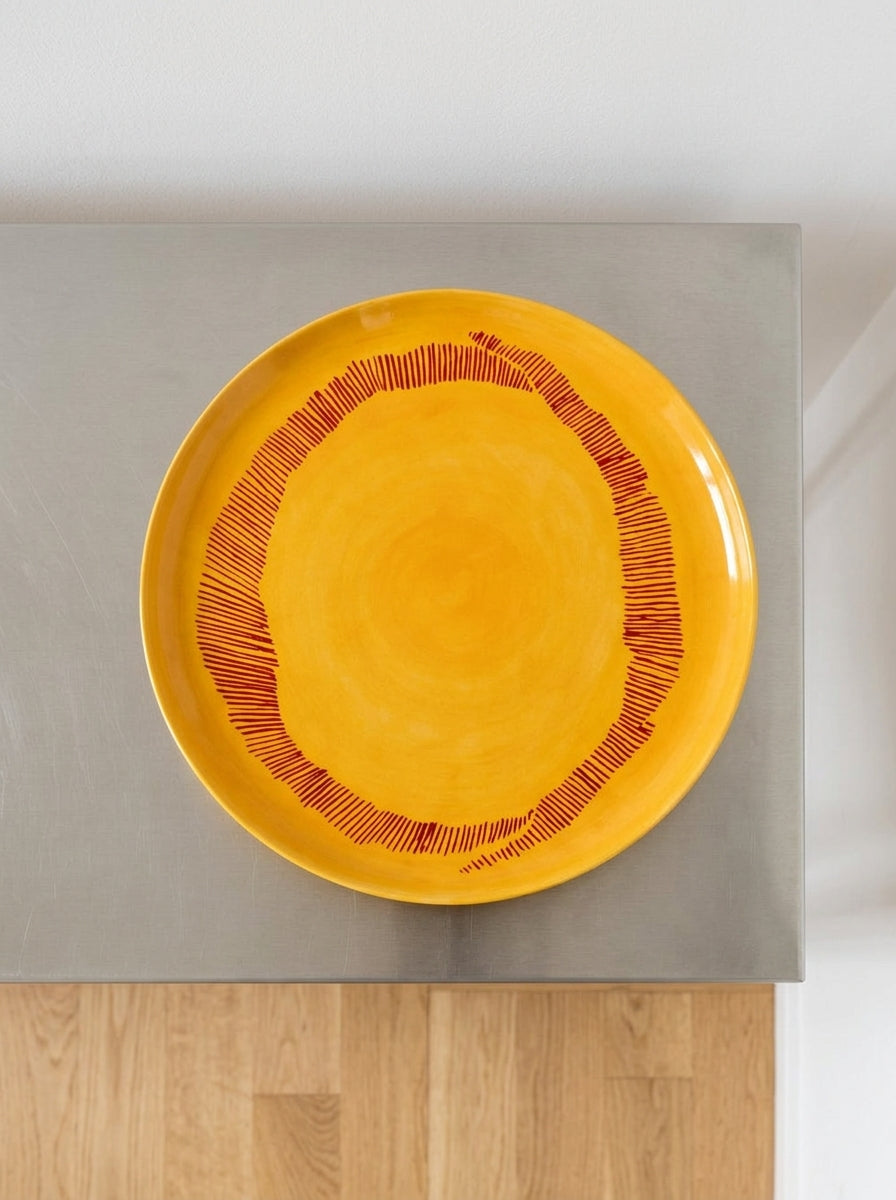 Feast - Piatto Da Portata - Gres - Giallo Rosso