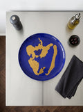 Feast - Piatto Da Portata - Gres - Blu Scuro Oro