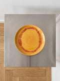 Feast - Lot De 2 Assiettes - L - Grès - Jaune Stripes Rouge