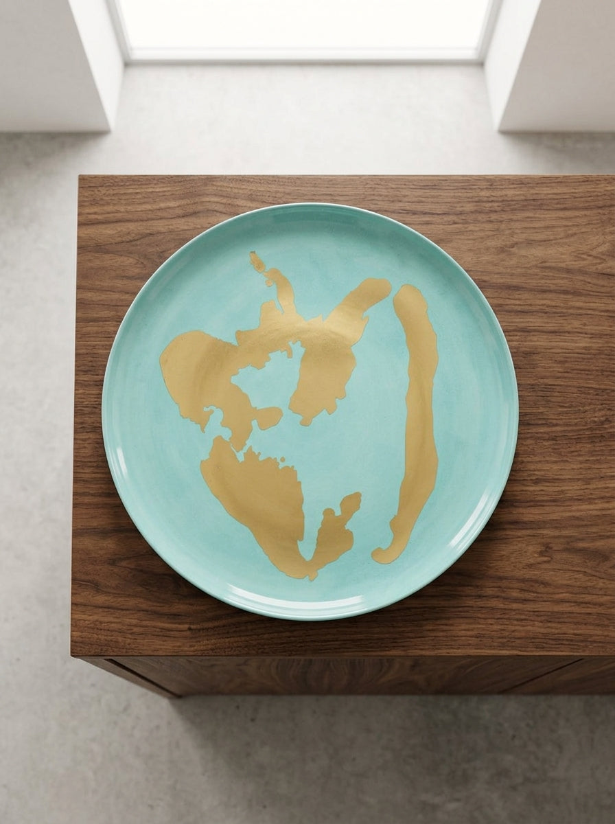 Feast - Piatto Da Portata - Gres - Azzurro Pepe Oro