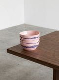 Feast - Lot De 4 Bols - L - Grès - Rose Stripes Bleu
