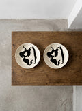 Feast - Lot De 2 Assiettes Hautes - Grès - Blanc Poivre Noir