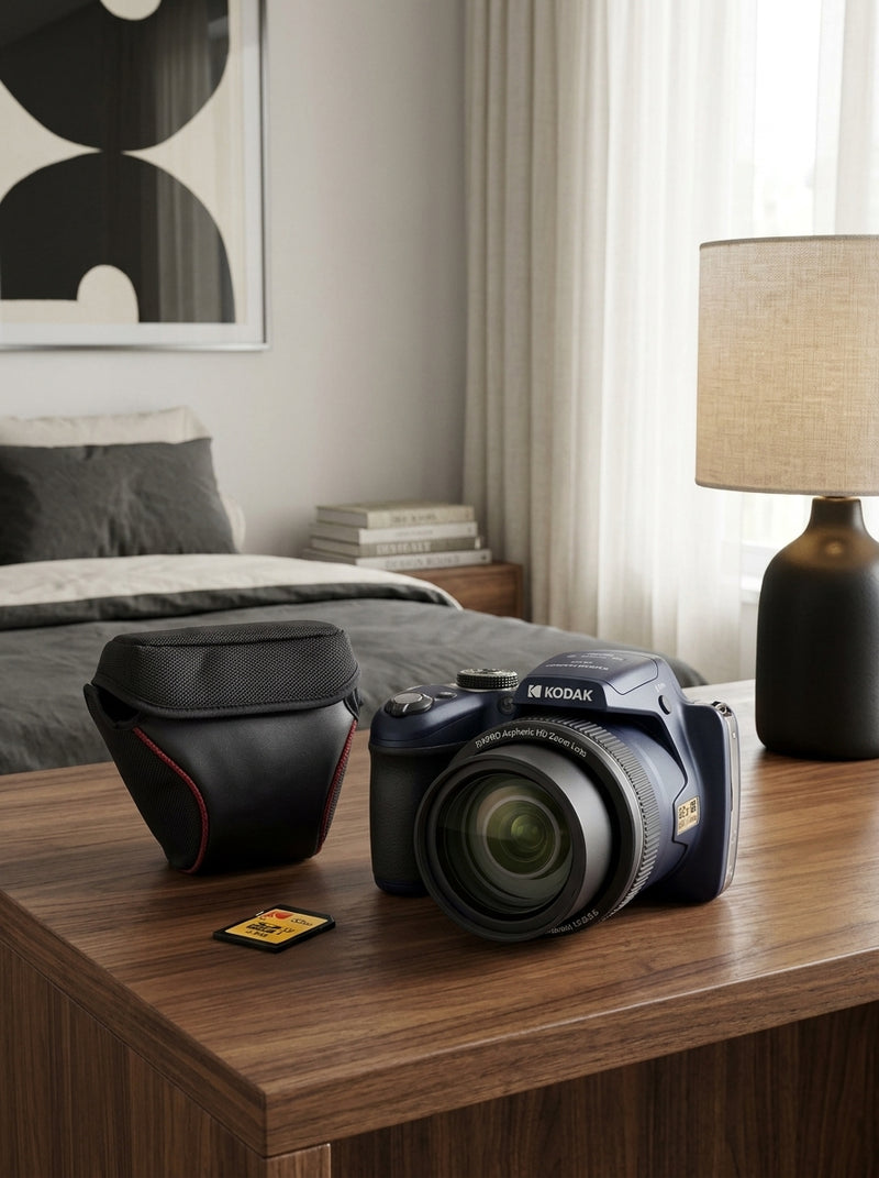 Appareil Photo Bridge Pixpro Az528 - Zoom Optique 52X - Midnight Blue - Carte SD & Housse Offertes - Kodak