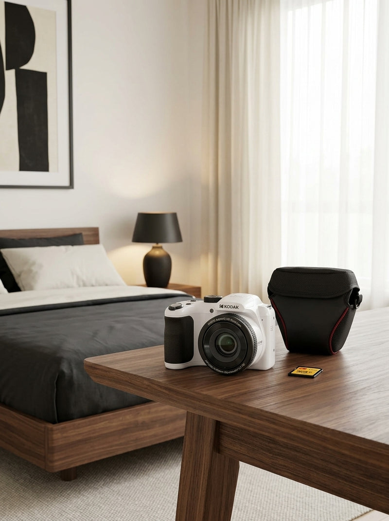 Pixpro Az255 Bridge Camera - 25X Optical Zoom - White - Free SD Card & Cover - Kodak