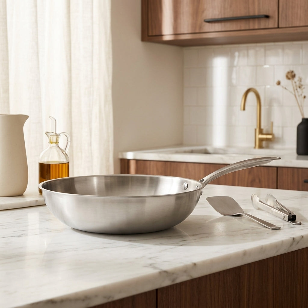 Triply - Wok - Acciaio Inossidabile a Triplo Strato - 28 Cm 🇫🇷