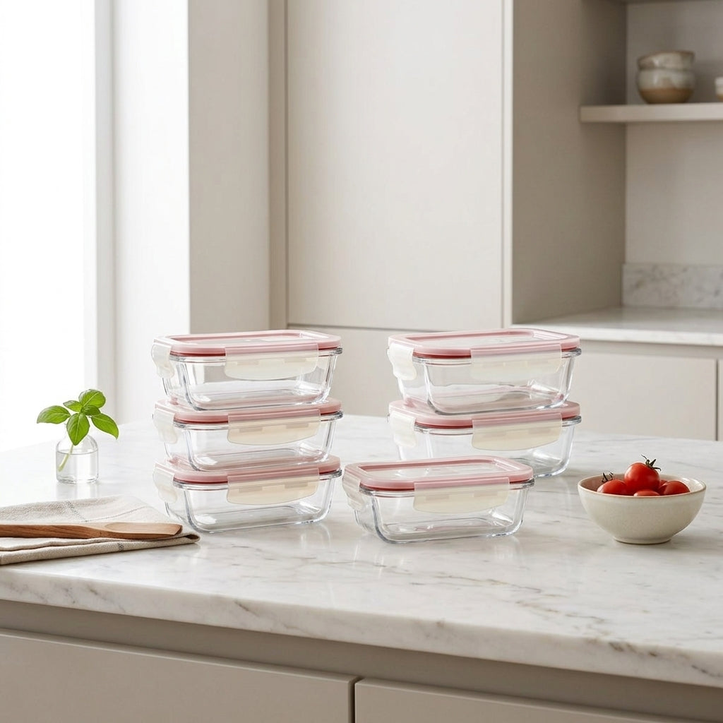 Clémentine - Set Van 6 Vershoudbakjes - 370 ml