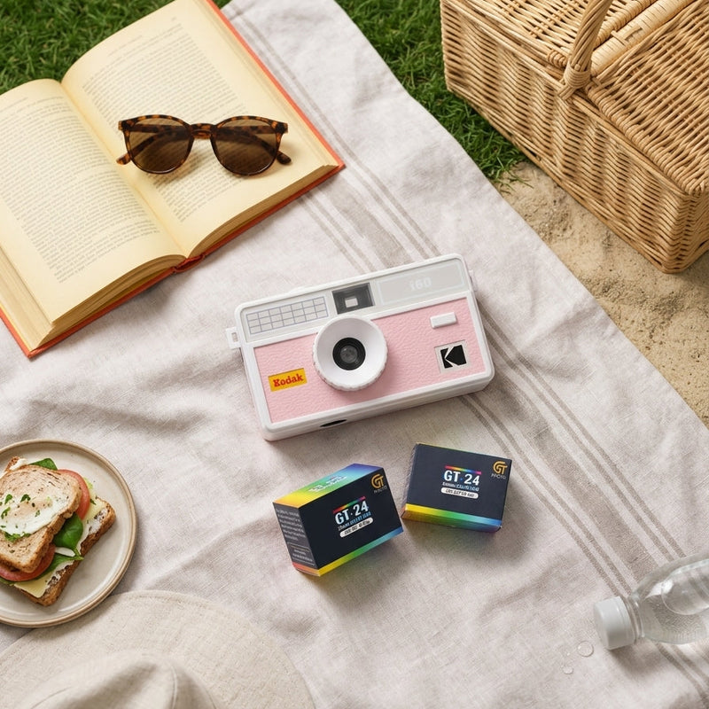 Appareil Photo Argentique - I60 - Baby Pink - 2 Pellicules Couleur Offertes - Kodak