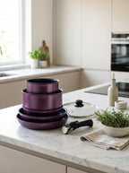 Battery 7 Pieces - Aluminum - Non-Stick - Purple