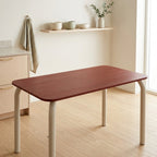 Meko Table - Large - Auburn Red Top/Piazza Beige Legs