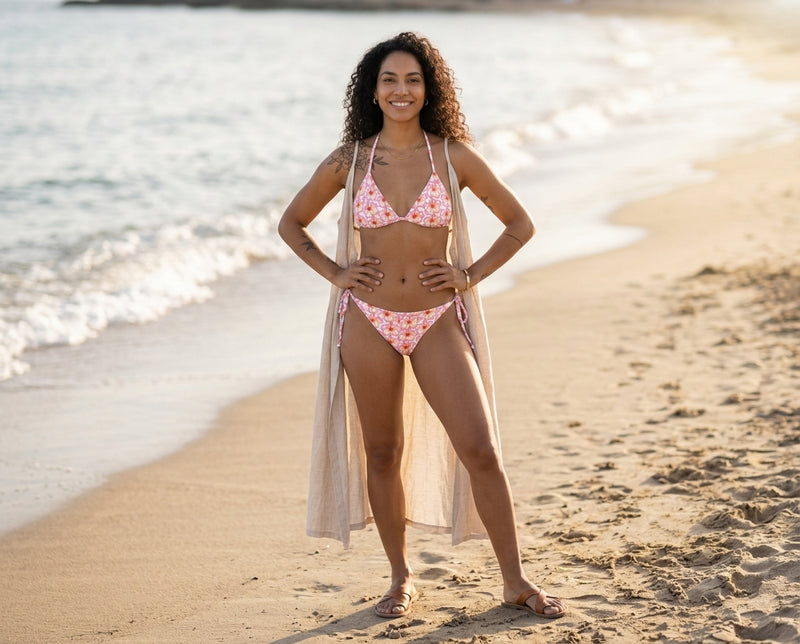 Clementina Italy Hibiscus Bikini. Beach, sun, and style.