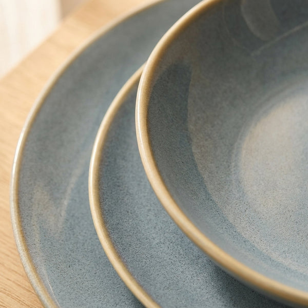 Egée - 18-Piece Dinner Set - Stoneware - Blue