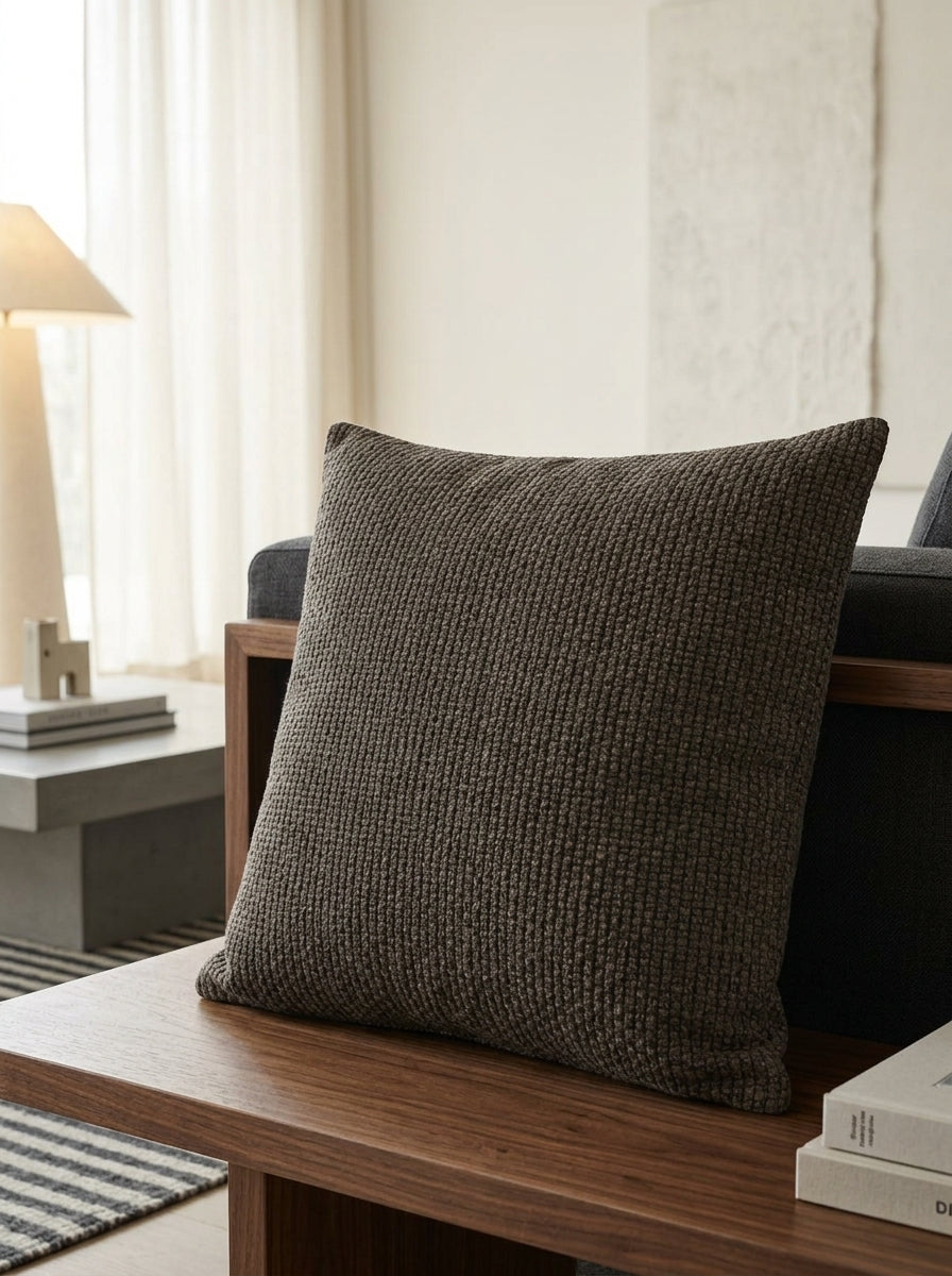 Furniture - Coussin D'intérieur Carré - Polyester Et Polypropylène - Sépia