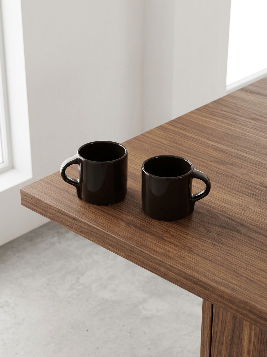 La Mère - Lot De 2 Tasses À Espresso - Grès - Ébène