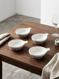 Feast - Lot De 4 Assiettes À Tapas - L - Grès - Blanc Bleu