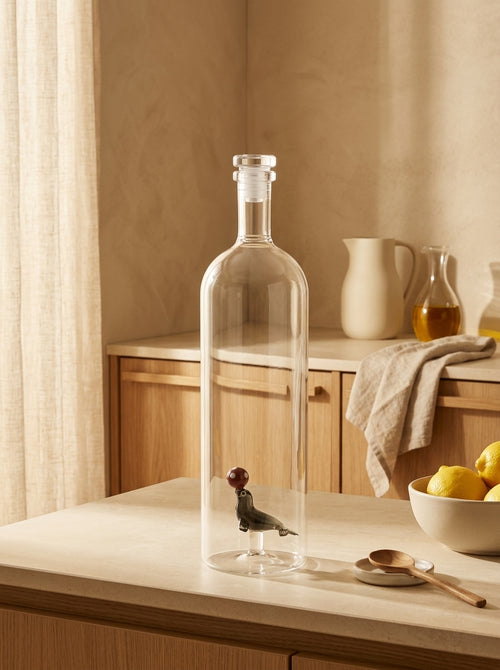 Botella de vidrio de borosilicato con tapón - Figura de sello