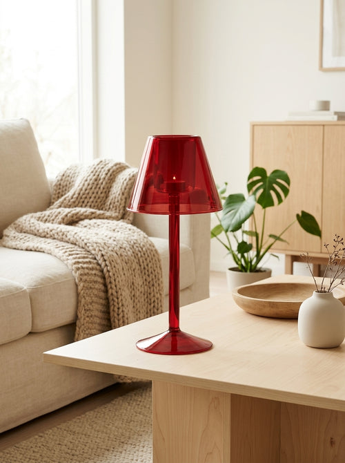 Samarcanda - Tealight Holder - Red - Borosilicate Glass