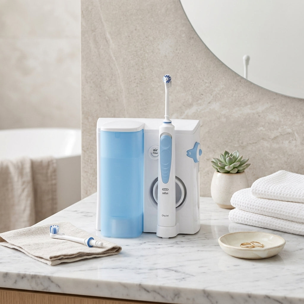 Oral-B Oral Health Center Water Flosser + Cepillo de dientes eléctrico