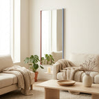 Lun Wall Mirror - Auburn Red & Frosty Blue