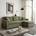 Cyrus - Sofá Rinconera Reversible Cama Con Arcón - 4 Plazas - Pana - Verde