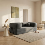 Nebula - Convertible Sofa - 3-Seater - Textured Velvet - Grey