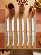 Aladin - Set of 6 Steak Knives - Stainless Steel - Inox