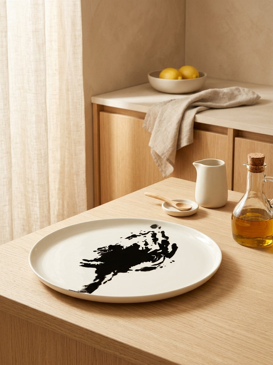 Feast - Serving Plate - White Black - Ottolenghi