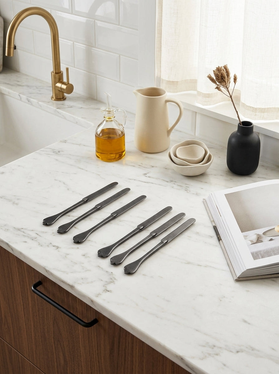 Mix - 6 Cuchillos de Postre - Anthracite Stonewash - Merci