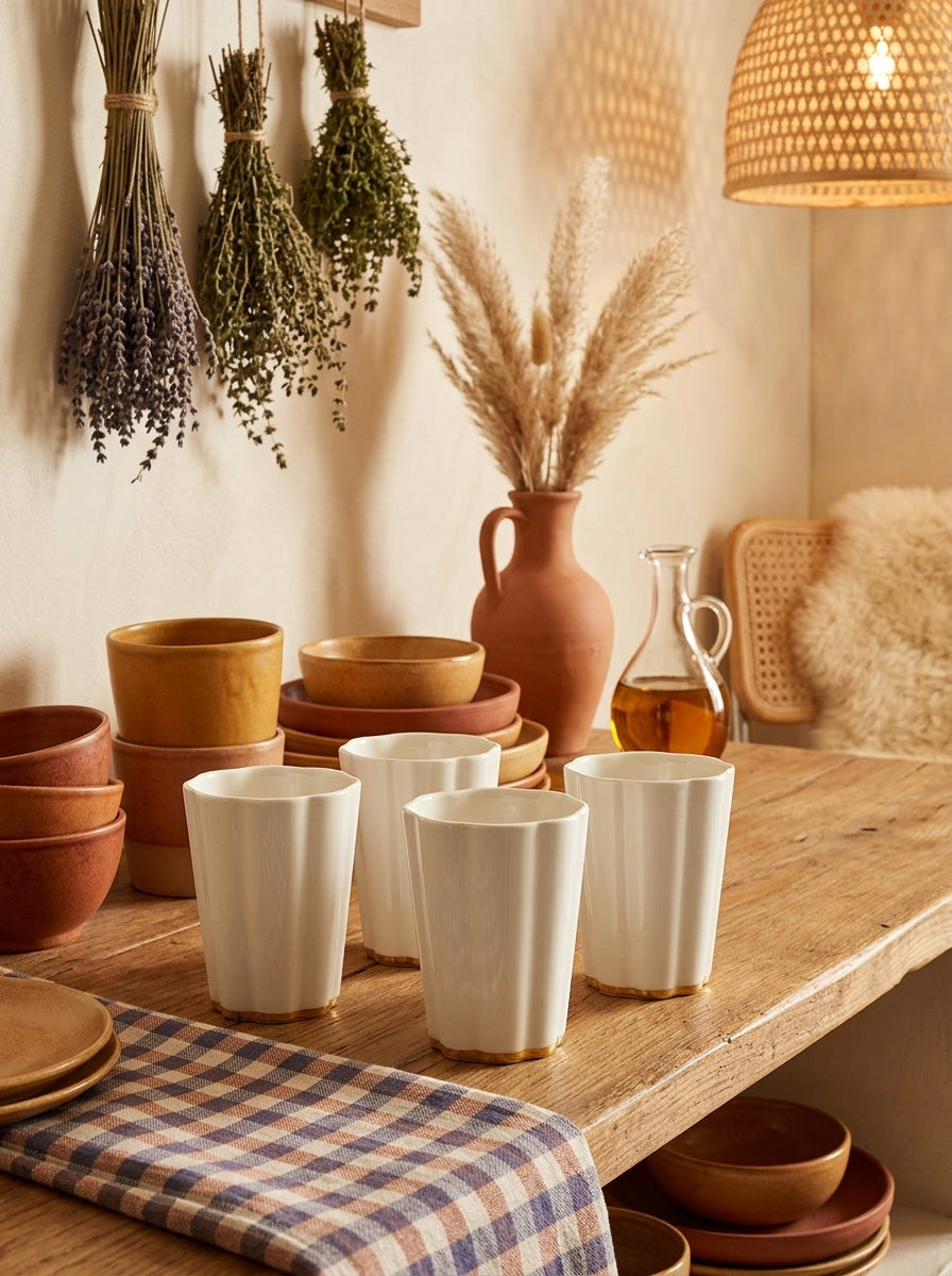 Desiree - 4 Mugs L - White Gold - Roger Van Damme