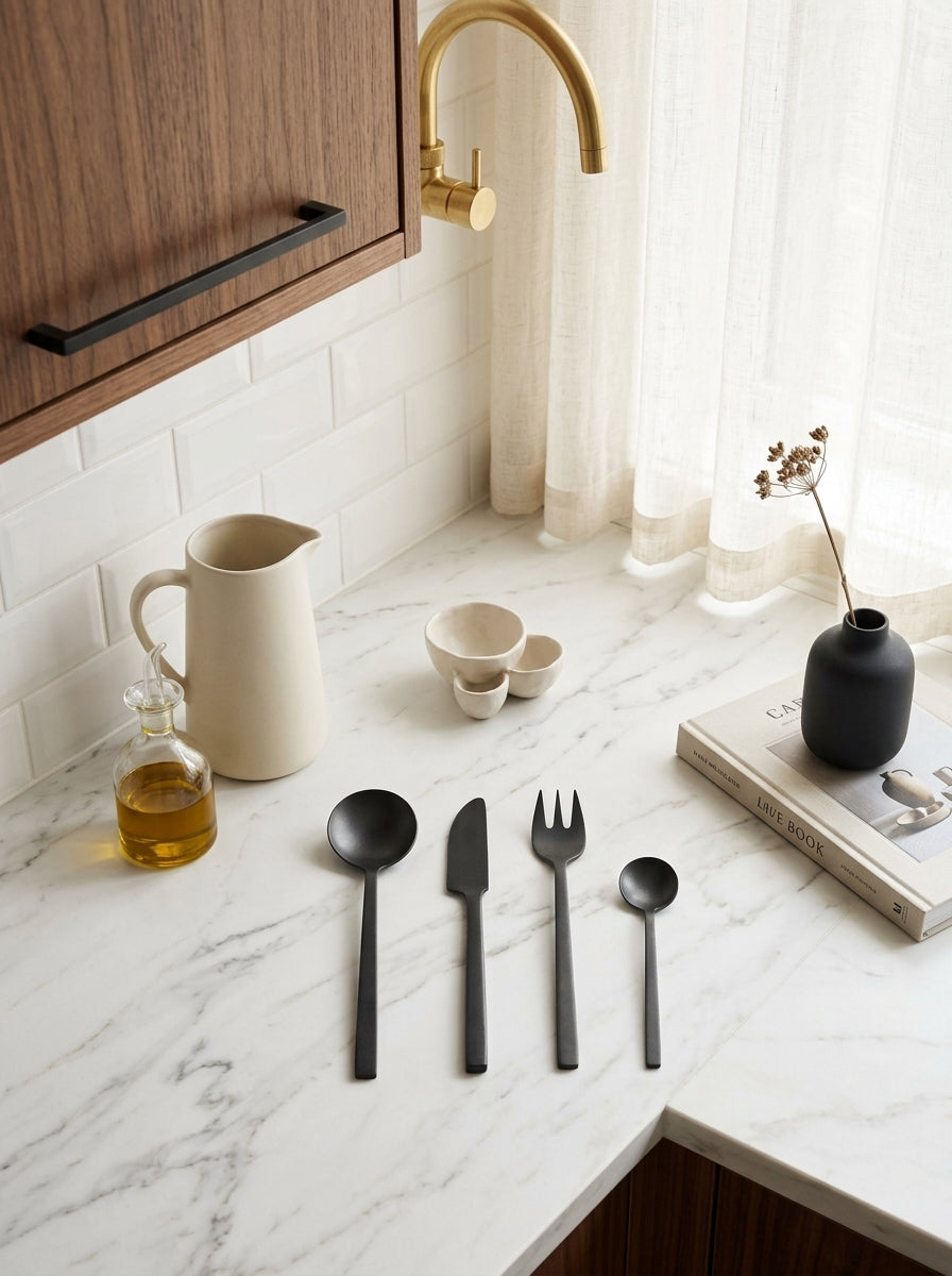 La Mère - 24 Pcs Cutlery Set - Black Stone - Marie Michielssen