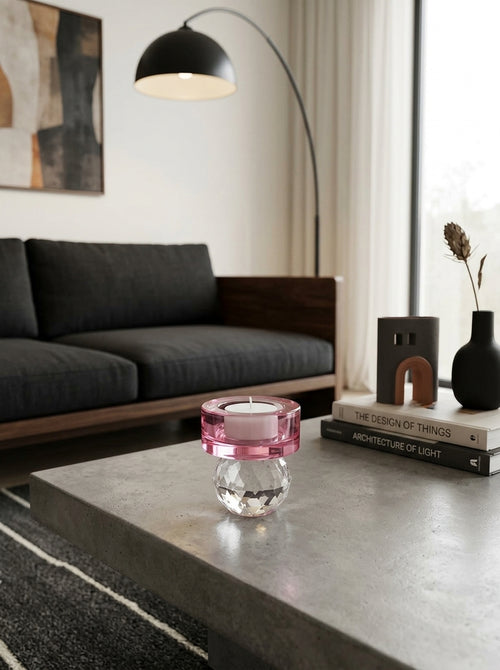 Anversa - Diamond Effect Candle Holder - Borosilicate Glass