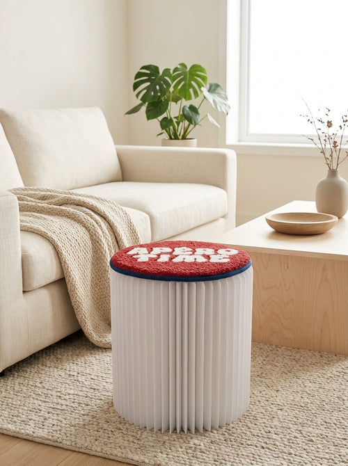 Amsterdam - Folding Stool With Soft Seat - White