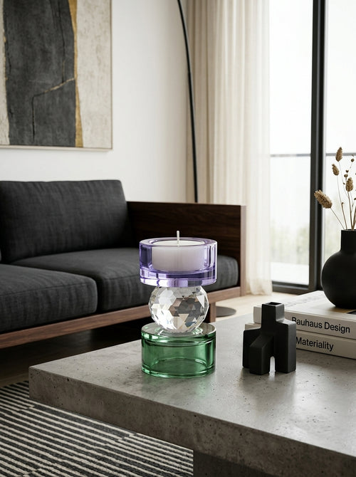 Anversa - Diamond Effect Candle Holder - Borosilicate Glass