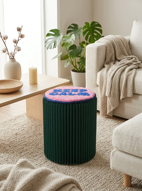 Amsterdam - Folding Stool With Soft Seat - Green