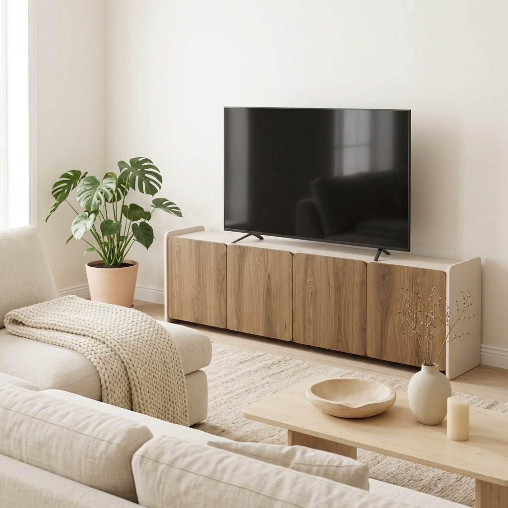 Enara - Mobile TV 4 Ante - Legno - Legno scuro