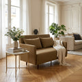 Belushi - Canapé Convertible 2 Places - Tissu - Bronze